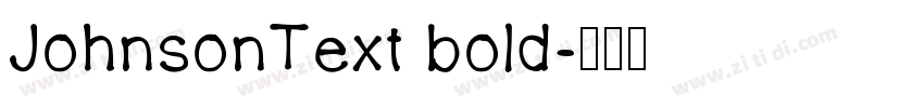 JohnsonText bold字体转换